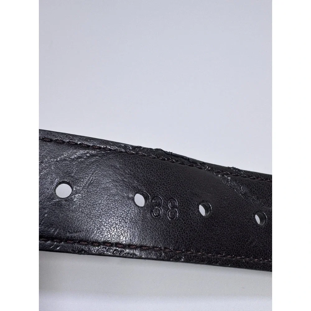 Brooks Brothers Belt Mens 38 Blue Leather Canvas Preppy Woven Made in Italy NWT